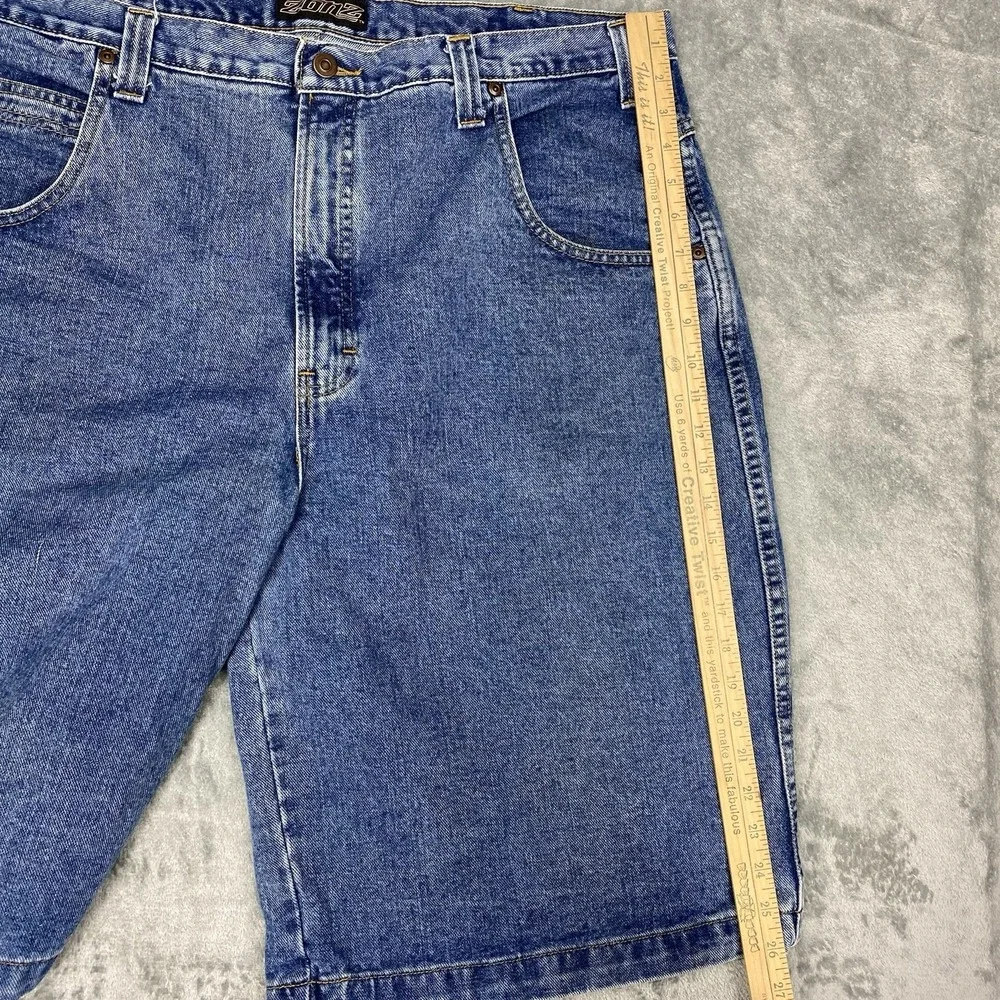 Vintage Zonz Shorts Mens Size 42 Blue Baggy Fit Denim Jean Jorts Skater 90s‎ Y2K